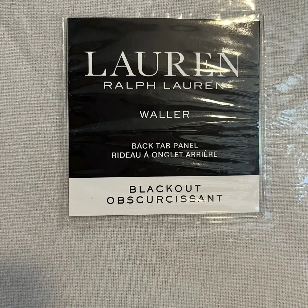 Ralph Lauren Waller Silver Blackout Tab Rod Pocket (1) Single Panel 52”x108”
